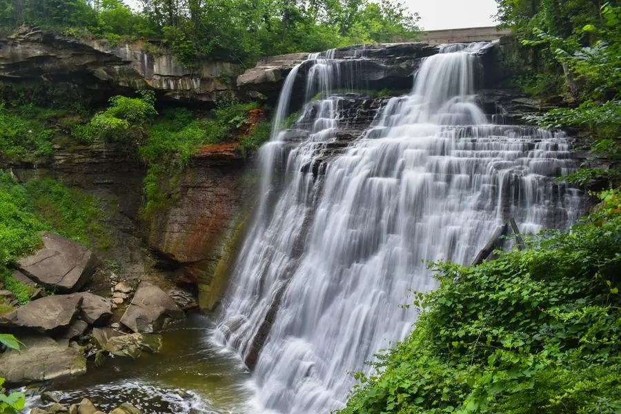 Brandywine Falls cascading over rock ledges