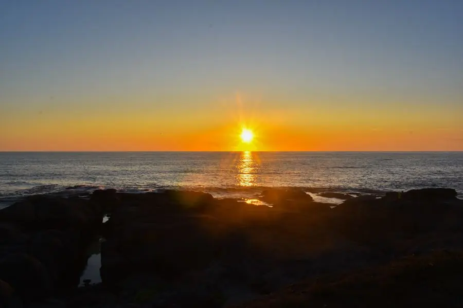 Sunset over the ocean, Yachats, Oregon