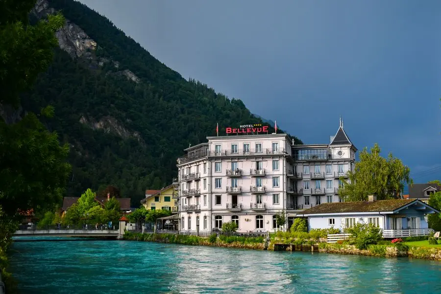 Hotel Bellevue on the river, Interlaken, Switzerland